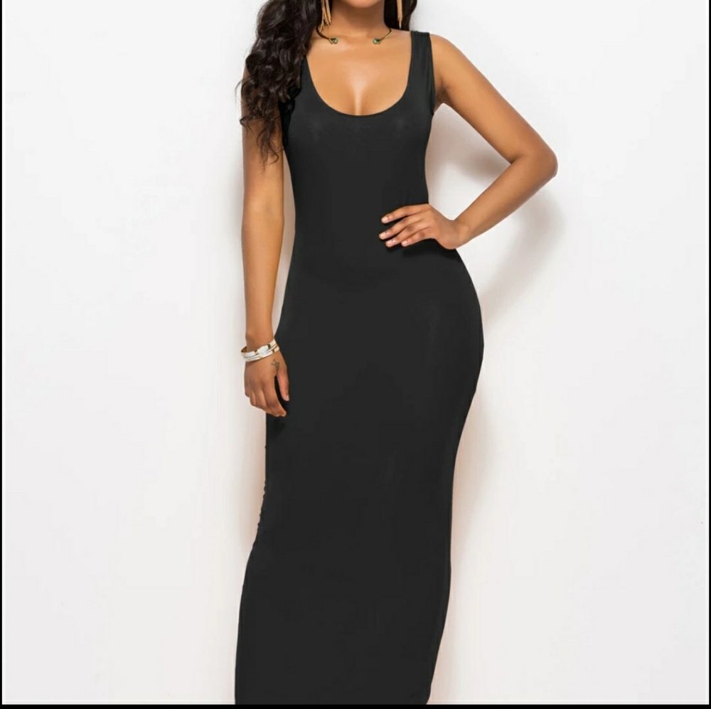 Black Bodycon Maxi Dress